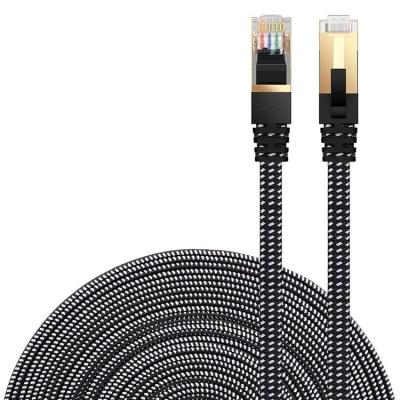 中国 Cat7イーサネット ケーブル ナイロン編みこみの10ftの高速ネットワーク ケーブル 販売のため