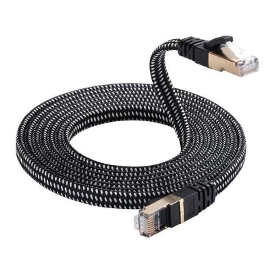 China De nylon Gevlechte Kabel van Cat7 Ethernet, 10ft de Kabel van het Hoge snelheidsnetwerk Te koop