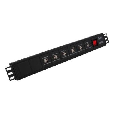 中国 6匹のx二重3.4A USBの充電器が付いている横のPDU 販売のため