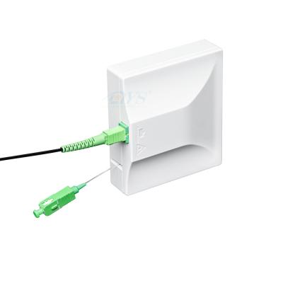 China FTTH Rosette Box óptica invisible con la caja terminal interior del enchufe de pared invisible del cable del adaptador 0.9m m del SC en venta