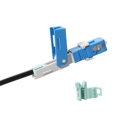 China Conector rápido do SC UPC da fibra ótica 55mm de FTTH para o conector rápido do optica de conector rapido de fibra do cabo pendente à venda