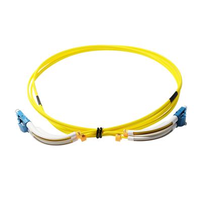 China Faser-Optikflecken-Kabel 45 Sc LC 90 der Jacken-Faser Grad-Flex Angled Boots 2.0mm 3.0mm LSZH optisches Verbindungskabel zu verkaufen