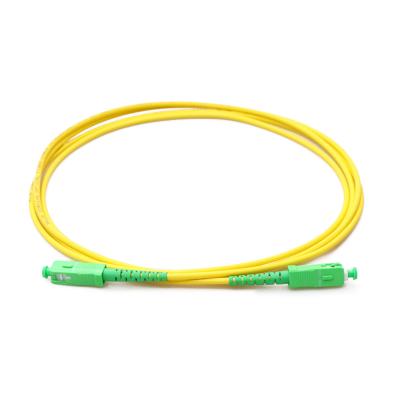 China Hoog - APC van Sc van de kwaliteits Simplexverbindingsdraad G652D/G657A aan Sc-APC 3mm PVC/LSZH-Koord van het Vezel het Optische Flard Te koop