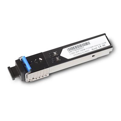 China Transmisor-receptor óptico 1310nm el 155M 1.25G los 20km FTTX 1.25gbps de SFP de la sola fibra del solo modo del transmisor-receptor de la fibra óptica de SFP del conector del SC en venta