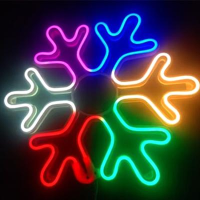 China Easy Installation Christmas Snowflake Rope Customs Lead Neon Light 12V Smd 2835 Waterproof Neon Sign for sale