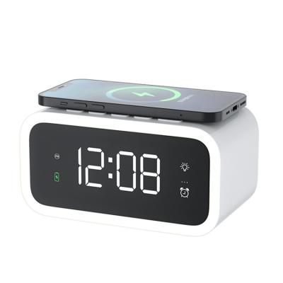 China New Next Universal Mobile Phone With Led Digital Alarm Charger Digit Customizable Wireless Clock YC805 for sale