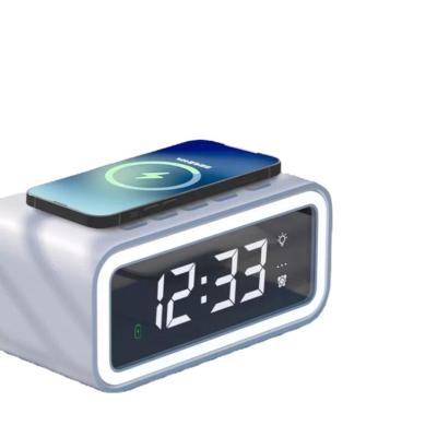 China Wireless Cell Phone Chargers Digit Clock For All Phones Smart Wireless Charger Stand Multifunctional Wireless Charger for sale