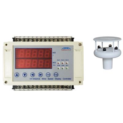 China Display Wind Speed ​​Direction HY-WSDCE Wind Speed ​​Controller Controller for Crane Safety Monitoring Alarm for sale