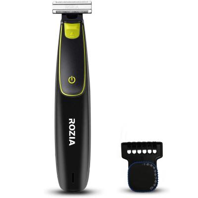 China Quick Replace Rozia Multifunctional Rechargeable Trimmer USB Facial Hair Head Adjustable Comb Body Grooming Kit Electric Beard Trimmer for Men for sale