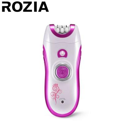 China Suitable For All Skin Types Rozia 2 In 1 Professional Electric Ladies Facial Hair Trimmer Epilator Body Face Hair Remover For Face Epilator For Women for sale