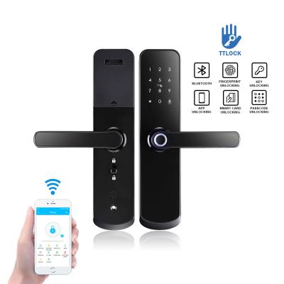 China Hotel TTlock BLE Wifi App Smart Lock Digital Fingerprint Electronic Keyless Door Lock for sale