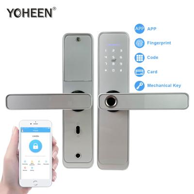 China Home/hotel/commercial/apartment/area ect. European Wifi Ble Smart App Door Lock Mortise Keypad Keypad Card Electronic Fingerprint Door Locks for sale