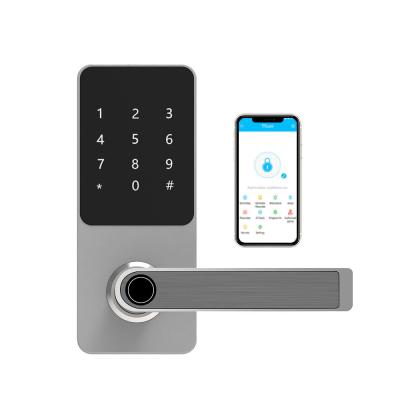 China Home/hotel/commercial/apartment/area ect. TTlock WiFi App Fingerprint Door Lock Waterproof Electronic Keyless Digital Smart Lock For Office Home for sale