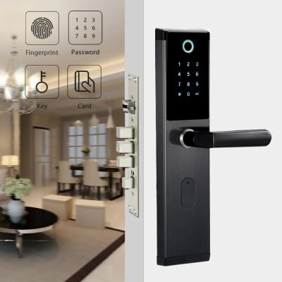 China Home/hotel/commercial/apartment/area ect. Fingerprint Smart Biometric Door Lock with Digital Password RFID Card Key Electronic Smart Locks for Home for sale