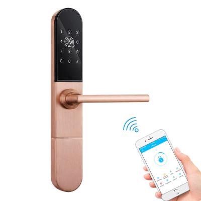 China WiFi BLE Home APP Smart Door Lock TTlock RFID Digital Code Key For Sliding Glass Door for sale