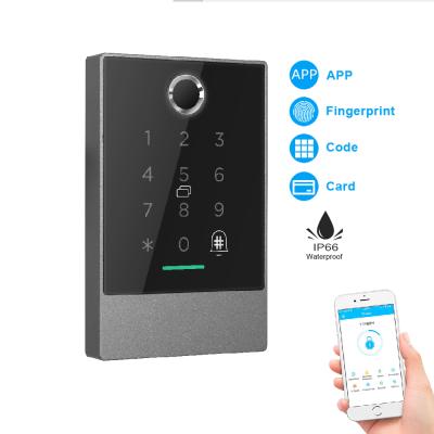 China Indoor Waterproof Metal WiFi Control RFID Fingerprint Touch Keypad Door Lock Standalone Access Control System with TTlock App for sale