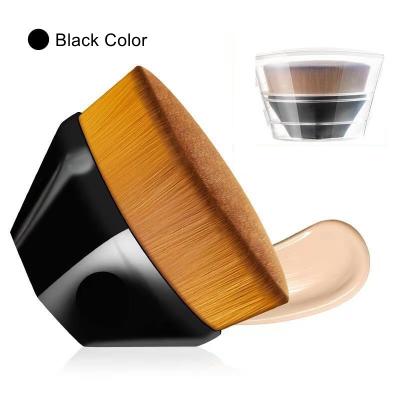 China Hot Selling Amazon Beauty 55 Foundation Soft Touch Magic Single Brush With Flat Case BB Cream Kabuki Makeup Foundation Brush for sale