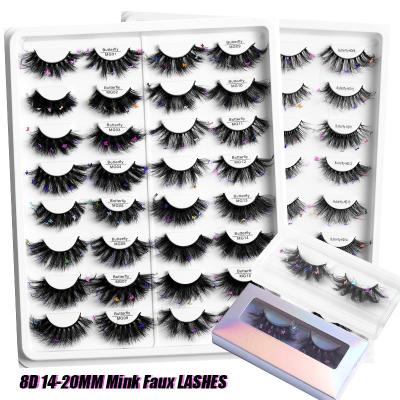 China Natural ; Soft Colored Mink False Lashes Dramatic Glow False Eyelash with Bling Lash Boxes Handmade Luxury Eyelashes for sale