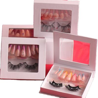 China Natural ; 15MM Mink Colors Lashes Soft Pink 20MM Eyelash Strips 25mm 3d Mink Lashes With Nails 24pcs Nails Halloween Christmas Decoration for sale