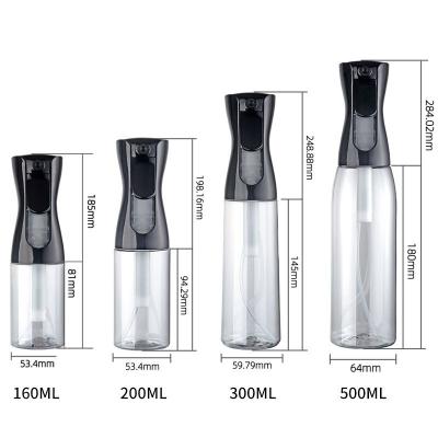 China Beauty Care Cosmetics Tools Custom Hair Salon Continuous Mist Spray Bottle Bulk Reusable Colorful Plastic Continuous Sprayer Bottle for sale