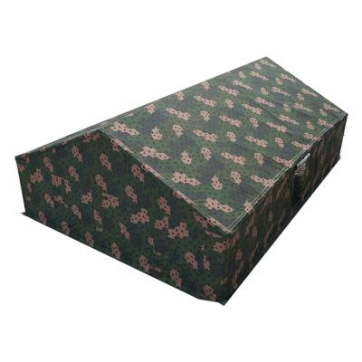 China Camouflage/Field Game Portable Cotton Military Canvas Wall Tent Army Small Ridge Tent Pole Tent for sale