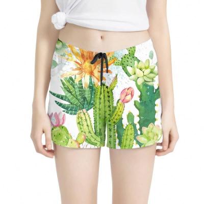 China New Style Cartoon Desert Cactus Summer Quick-drying High Quality QUICK-DRY Jogger Shorts Ladies Cycling Shorts for sale