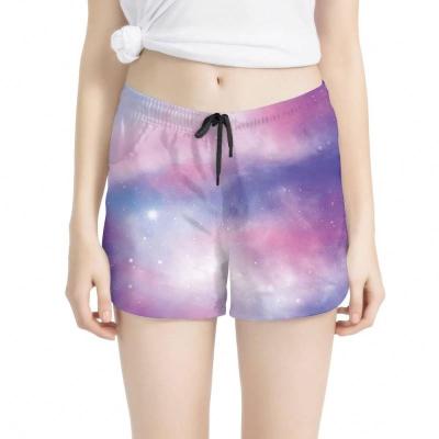 China Good Quality 3D Sky Printing Women's Starry Quick-Dry Workout Shorts Women's Yoga Sweat Abbreviations for sale