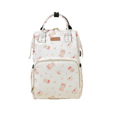 China With USB Design Diaper Bag Customization Backpack Hot Selling Colorful Printing Nylon Diaper Bag for sale