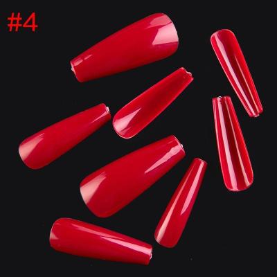 China 10 Sizes 100pcs Box XXL Plastic Nail Tips Salon Use ABS Coffin French Press On Nail Tips for sale