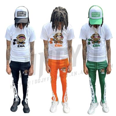 China Custom made summer men's casual short sleeve two-piece short pants T-shirt breathable sports wear men's jogger sweat suit set for sale