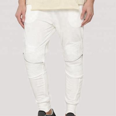 China Wholesale Breathable Slim Fit White Biker Joggers Design Your Own Custom Joggers For Men for sale