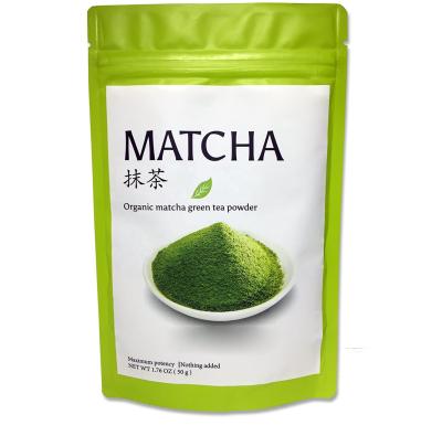 China Energy & Detox Private Label Matcha Green Tea Powder Certified Organic No Sugar No Food Coloring No Flavor 50grams for sale