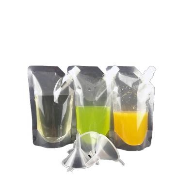 China Moisture Proof 130 Micron Transparent Plastic Honey Packing Stand Up Pouch With Spout for sale