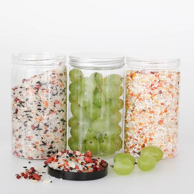 China Widespread Use/Food Grade/12oz 16oz 24oz 34oz 85mm Plastic Jar PET Mouth Wide Refillable Clear Plastic Storage Container PET Food Jar for sale