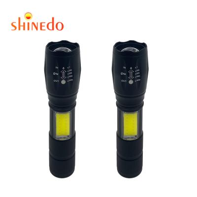 China Zoomable Waterproof USB Rechargeable 3 Modes Zoomable Working Flash Light for sale