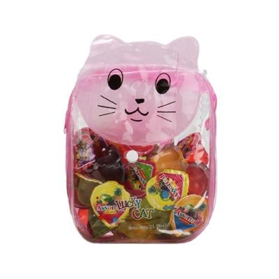 China Low Fat Delicious Jelly Snack Fruit Drops Jelly Candy Jelly Gift Cat Bags for sale