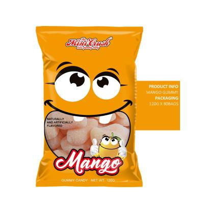 China Natural Halal Chinese Vegan Soft Mango Fruit Candy Chewies Confectionery Makers Gummy Candy for sale