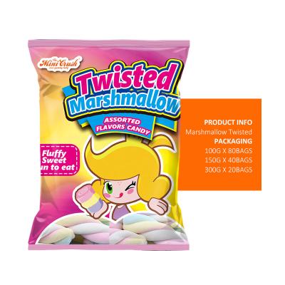 China Wholesale Natural Factory Long Twist Marshmallow Candy for sale