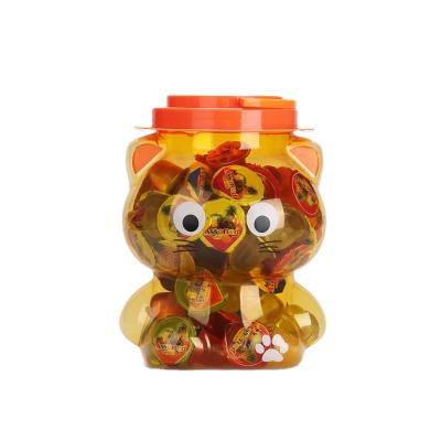 China Low fat plastic bottle jar packed jelly fruit jello cup mini gummy pudding fruit jello for sale