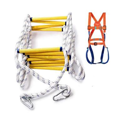 China Hot Selling Fire Fighting Folding Ladder Emergency Exit Nylon Rope Ladder for sale