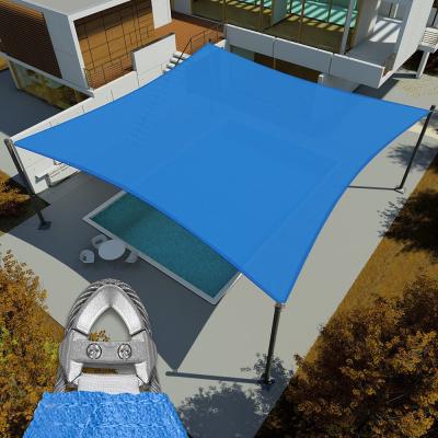 China Outdoor Waterproof Square Polyester 4x4m Sun Shade Sail for sale