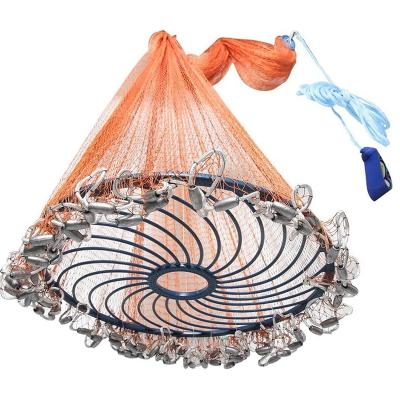 China Heavy Duty Monofilament Hand Throwing Cast Net For Bait Trap Fish Nets for sale