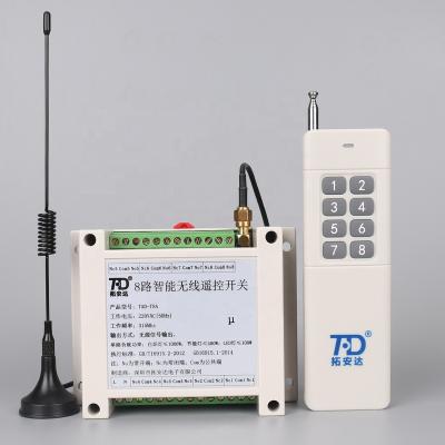 China Auto hot selling 8 channel rf high power relay output DC12V rf wireless remote control 12v remote control for sale