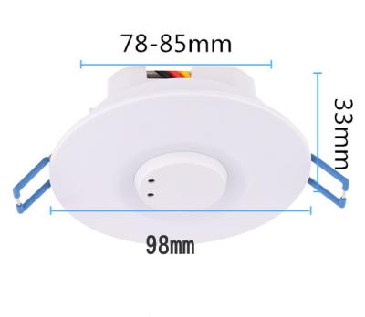 China Hallway Ceiling Mounted Diameter 4-16 Meters Microwave Radar Motion Sensor Light Fittings Microwave Motion Sensor for sale