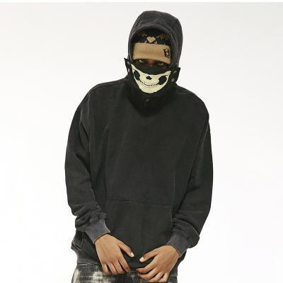 China high quality ninja wear street style hop anti-wrinkle hip hoodies oversized heavy men's face cover hoodie for sale