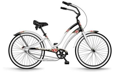 China Stylish Full Size Single Speed Beach Cruiser Bicycles White And Black for sale