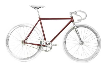 China Ladies / Mens Red Chromoly Frame Fixed Gear Bikes With CE Certifications for sale