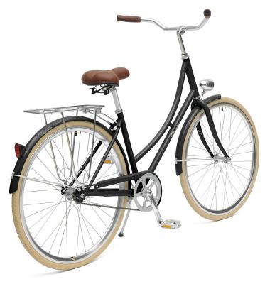 China Traditional Steel Frame Ladies City Bikes Black With Anodized Polished for sale