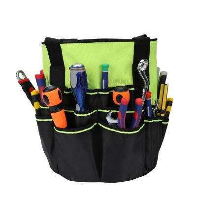 China Large Capacity Hand Grip Openable Multi-pockets Bucket Packing Organizer Electrician Waterproof Carry Tool Bag for sale