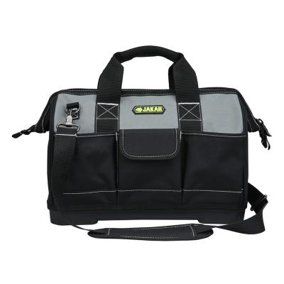 China Portable Plastic Multi Base Contractor Electrician Troubleshooter Network Multi Pockets 16 Inch Water Resistant Heavy Duty Tool Bag for sale